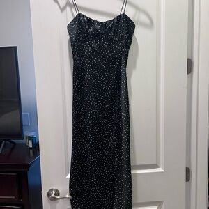 Black Polka Dot midi dress